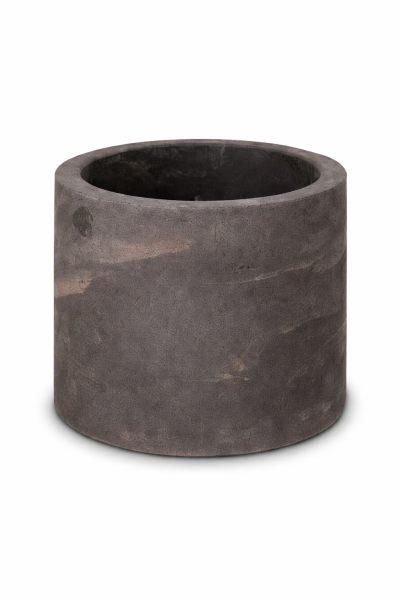 Pflanzgefäß Iris grau – moderner Cylinder aus Impruneta-Terracotta